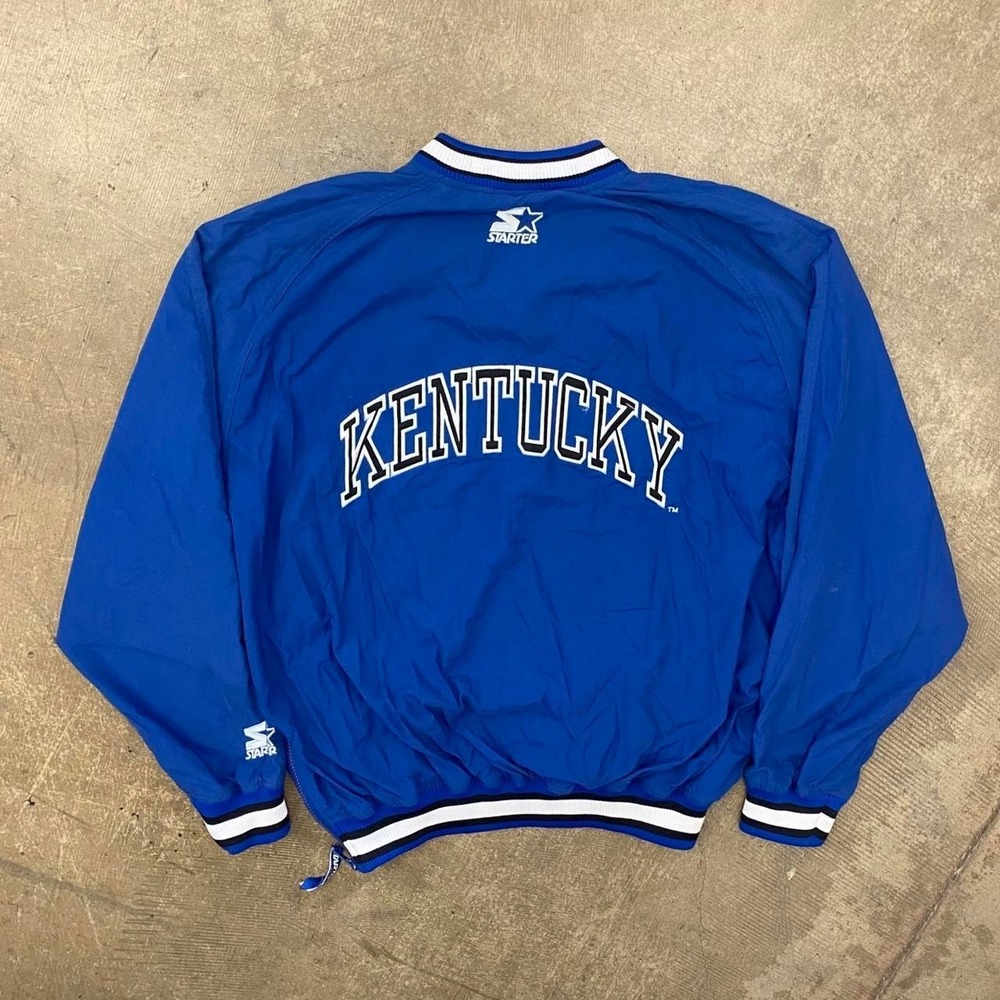Vintage Kentucky Wildcats Starter Quarter Button Windbreaker Jacket Sportswear L